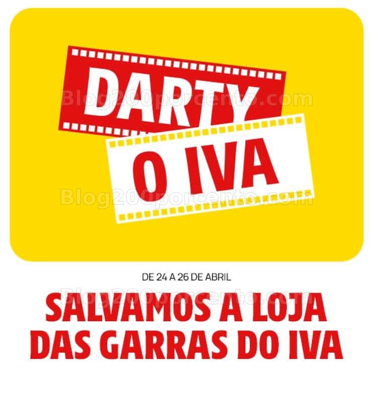 ALERTA - Iva 0 DARTY Promoções Fim de Semana - 24 a 26 abril
